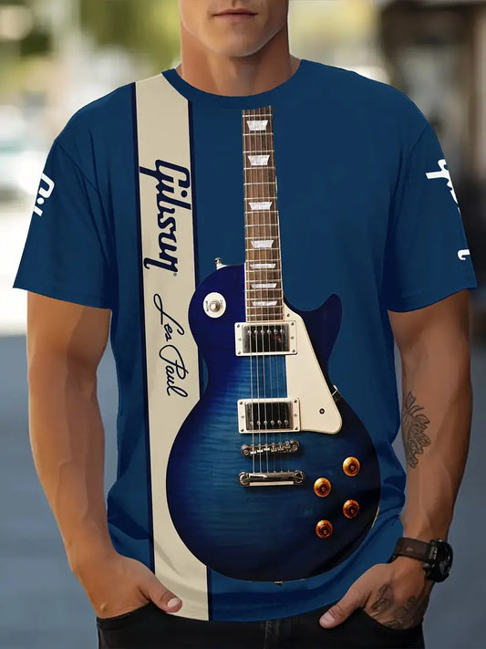 Men's Gibson Printed T-Shirt (Blue)