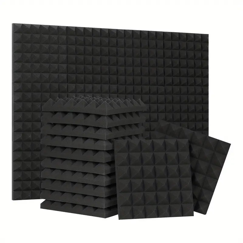 Pyramid Acoustic Foam Panels, 12*12*3cm (4 pack)