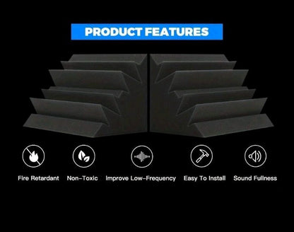 Bass Trap Acoustic Foam  (2 Pack)